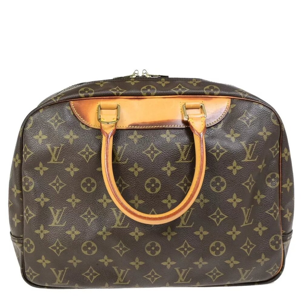 AUTHENTICITY GUARANTEED LOUIS VUITTON LV Logo Deauville Hand Bag Monogram - Picture 3 of 14